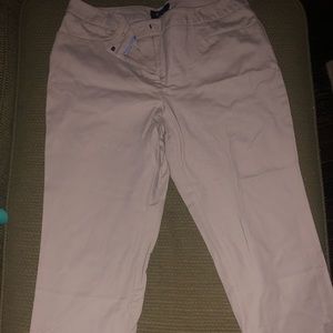 Casual Beige Capri Pants